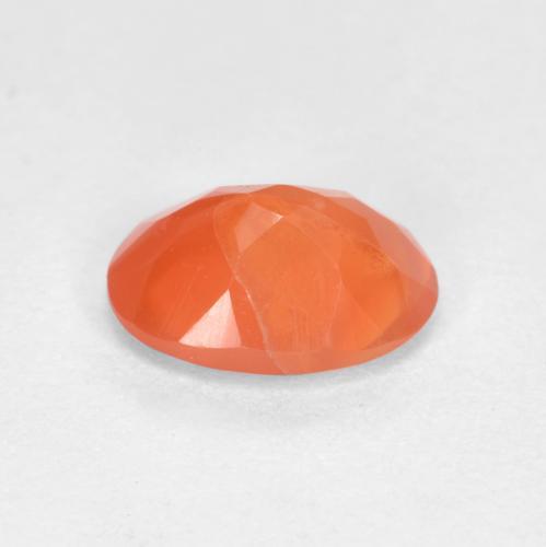 Cornalina Naranja rojizo claro natural de 0.72 ct, Corte Óvalo, Translúcido