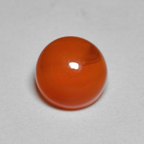 Cornalina naranja natural de 2,38 ct, corte redondo, translúcido
