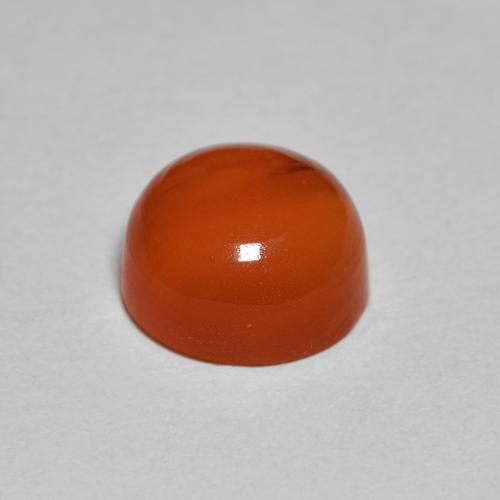 Cornalina naranja natural de 2,38 ct, corte redondo, translúcido