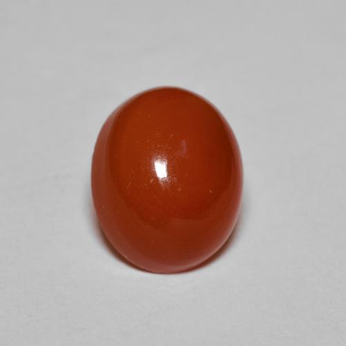 Cornalina Naranja medio natural de 2.23 ct, Corte Óvalo, Translúcido