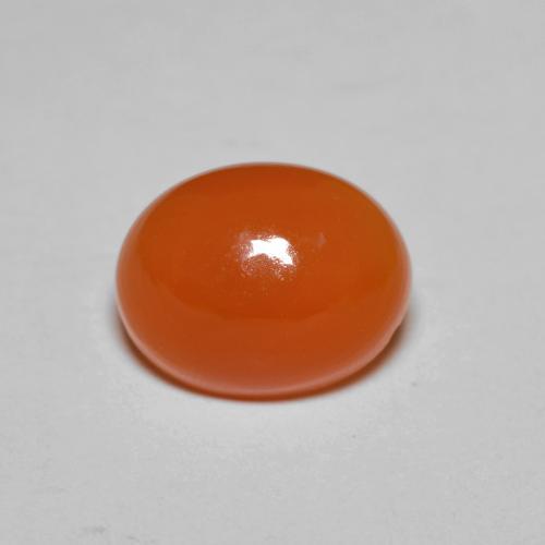 Cornalina naranja natural de 2,14 ct, corte óvalo, translúcido