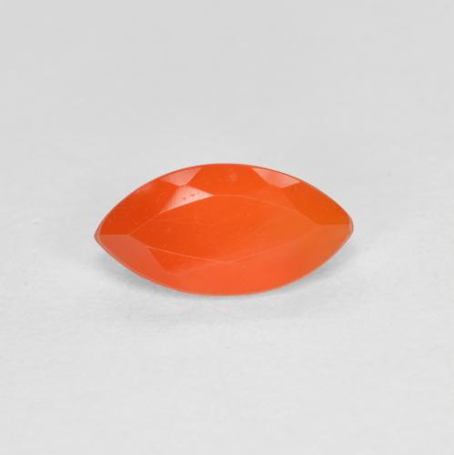 Cornalina naranja natural de 0,57 ct, marquesa, transparente