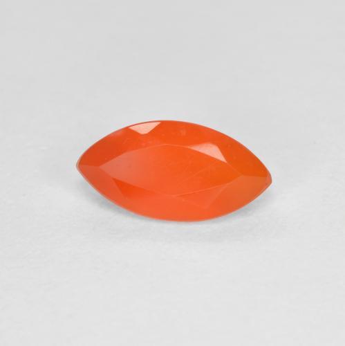 Cornalina naranja natural de 0,57 ct, marquesa, transparente