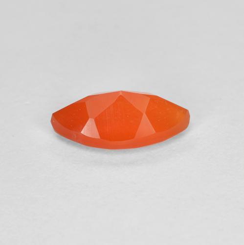 Cornalina naranja natural de 0,57 ct, marquesa, transparente