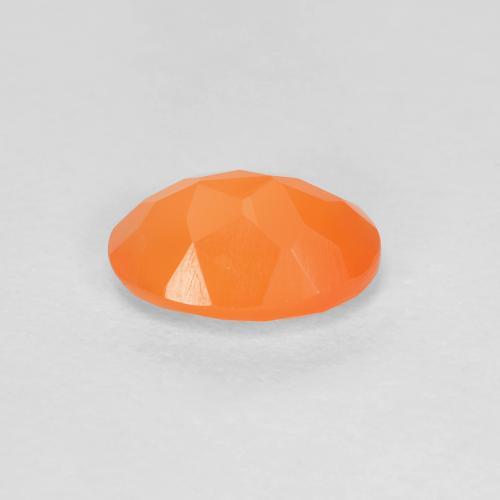 Cornalina naranja natural de 0,74 ct, corte óvalo, transparente