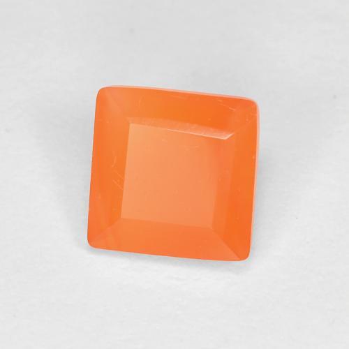 Cornalina Naranja intenso natural de 0.64 ct, Cuadrado, Transparente