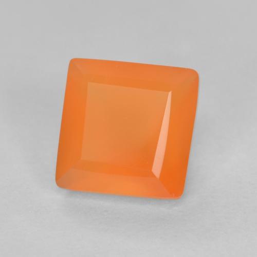 Cornalina Naranja medio natural de 0.67 ct, Cuadrado, Transparente