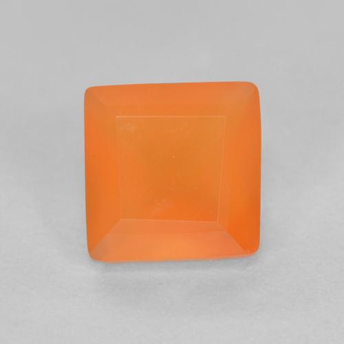 Cornalina Naranja medio natural de 0.67 ct, Cuadrado, Transparente