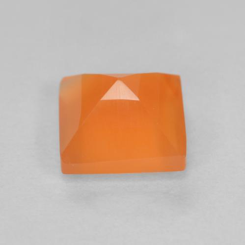 Cornalina Naranja medio natural de 0.67 ct, Cuadrado, Transparente