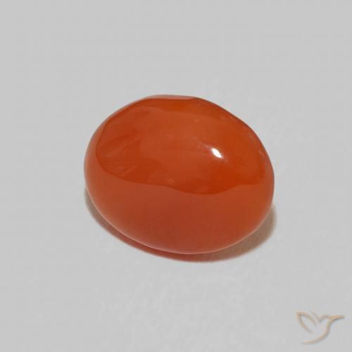 Cornalina Naranja cálido natural de 2.28 ct, Ovalada, Opaco
