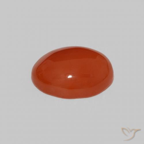 Cornalina Naranja cálido natural de 2.28 ct, Ovalada, Opaco