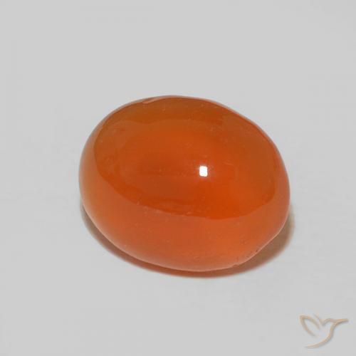 Cornalina Naranja intenso natural de 2.48 ct, Ovalada, Opaco