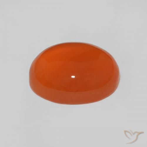 Cornalina Naranja intenso natural de 2.74 ct, Ovalada, Opaco