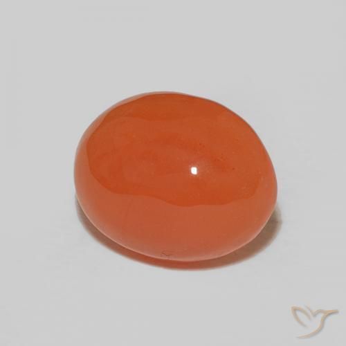 Cornalina Naranja rojizo natural de 2.58 ct, Ovalada, Opaco