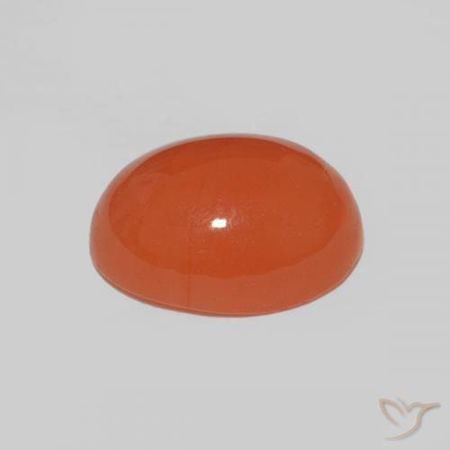 Cornalina Naranja rojizo natural de 2.58 ct, Ovalada, Opaco