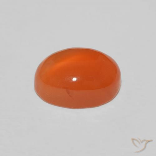 Cornalina Naranja intenso natural de 2.34 ct, Ovalada, Opaco