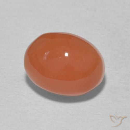 Cornalina Naranja medio natural de 3.63 ct, Ovalada, Opaco
