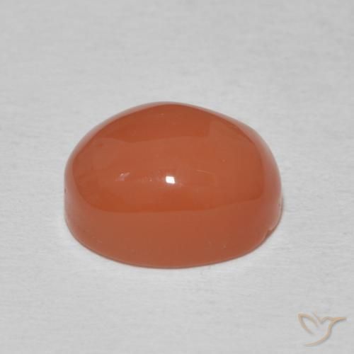 Cornalina Naranja medio natural de 3.63 ct, Ovalada, Opaco