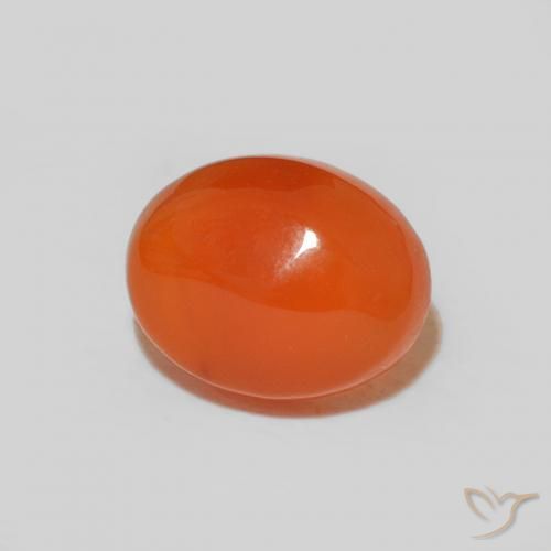 Cornalina Naranja medio natural de 2.04 ct, Ovalada, Opaco