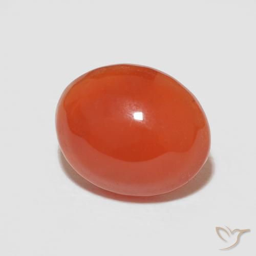 Cornalina Naranja medio natural de 2.52 ct, Ovalada, Opaco