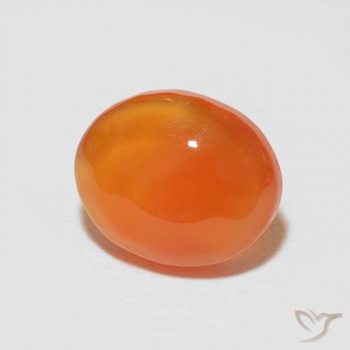 Cornalina Naranja medio natural de 2.58 ct, Ovalada, Opaco