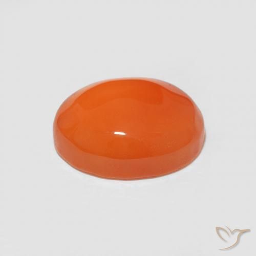 Cornalina Naranja medio natural de 2.58 ct, Ovalada, Opaco