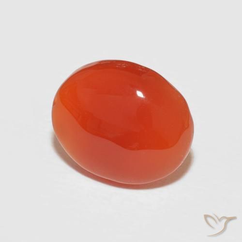 Cornalina Naranja fuego natural de 2.67 ct, Ovalada, Opaco
