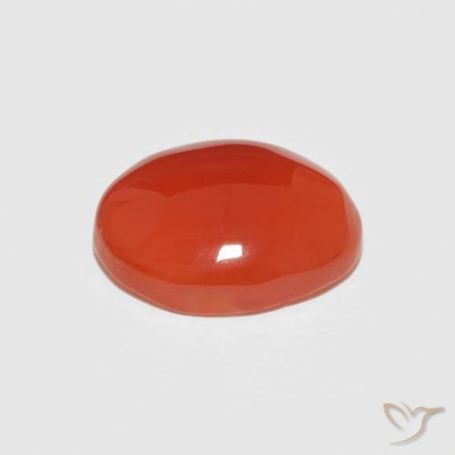 Cornalina Naranja fuego natural de 2.67 ct, Ovalada, Opaco