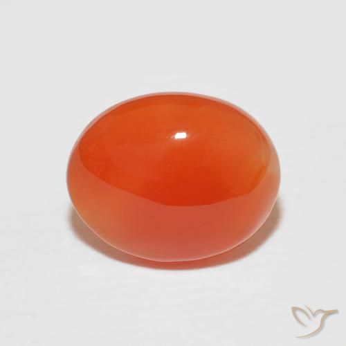 Cornalina Naranja medio natural de 2.44 ct, Corte Óvalo, Opaco
