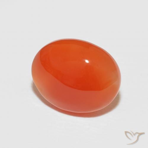 Cornalina Naranja medio natural de 2.44 ct, Corte Óvalo, Opaco