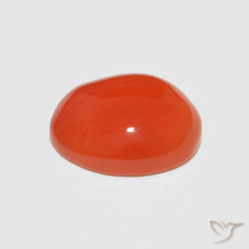 Cornalina Naranja medio natural de 2.44 ct, Corte Óvalo, Opaco