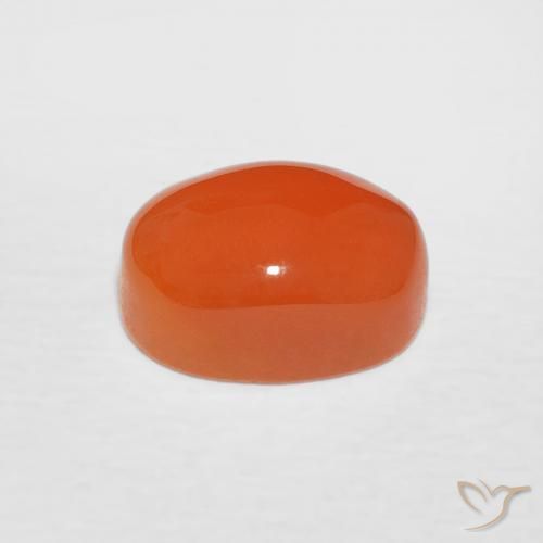 Cornalina Naranja fuego natural de 1.81 ct, Ovalada, Opaco