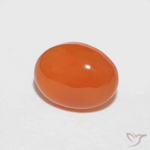 Cornalina Naranja fuego natural de 1.78 ct, Ovalada, Opaco