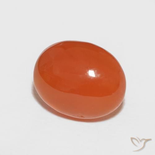 Cornalina Naranja medio natural de 2.47 ct, Ovalada, Opaco