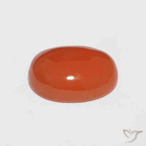 Cornalina Naranja medio natural de 2.47 ct, Ovalada, Opaco