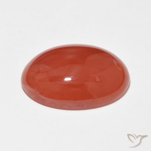Cornalina Rojo fuego natural de 26.59 ct, Ovalada, Opaco