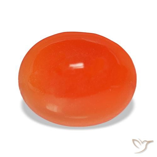 Cornalina naranja natural de 2,29 ct, corte óvalo, translúcido