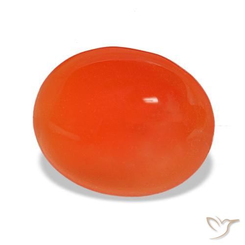 Cornalina naranja natural de 2,29 ct, corte óvalo, translúcido