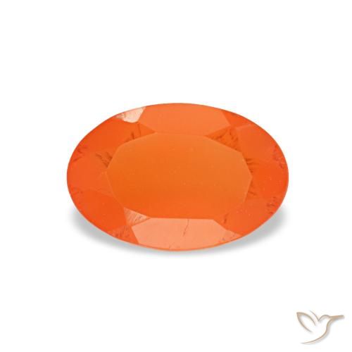 Cornalina naranja de 0,40 ct, ovalado, transparente