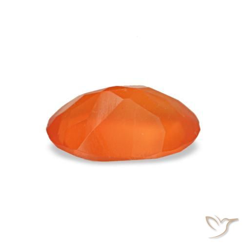 Cornalina naranja natural de 0,34 ct, corte óvalo, transparente