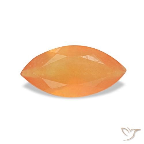 Cornalina naranja natural de 0,43 ct, marquesa, transparente