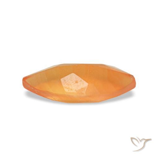 Cornalina naranja natural de 0,43 ct, marquesa, transparente