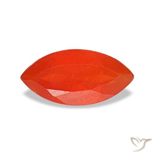 Cornalina naranja natural de 0,44 ct, marquesa, transparente