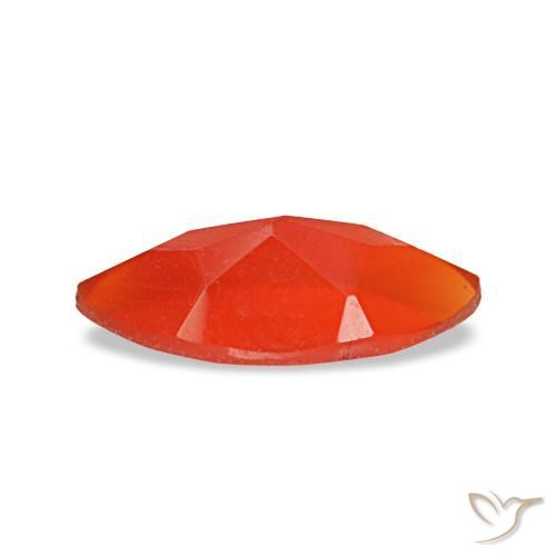 Cornalina naranja natural de 0,44 ct, marquesa, transparente