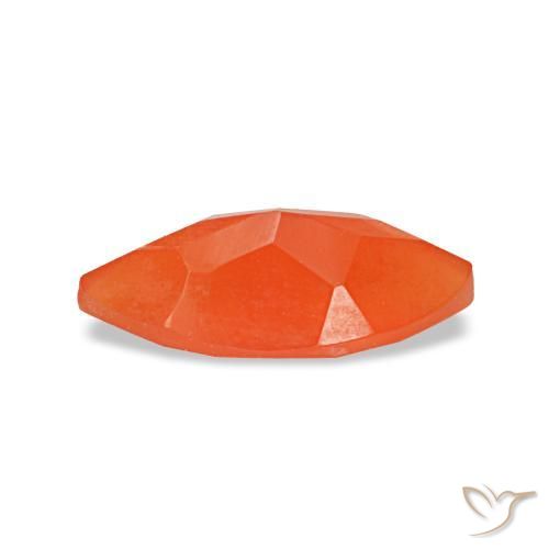 Cornalina naranja natural de 0,48 ct, marquesa, transparente