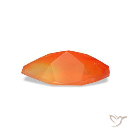 Cornalina naranja natural de 0,47 ct, marquesa, transparente