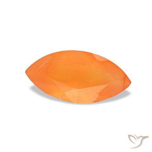 Cornalina naranja natural de 0,46 ct, marquesa, transparente