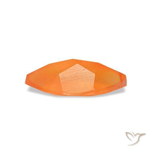 Cornalina naranja natural de 0,46 ct, marquesa, transparente