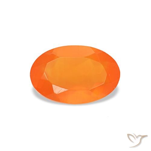Cornalina naranja de 0,33 ct, ovalado, transparente