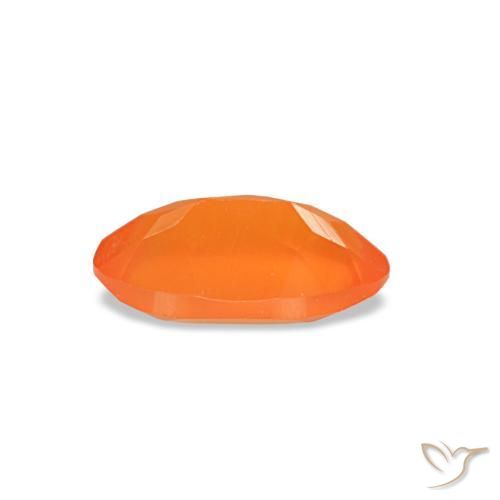 Cornalina naranja natural de 0,33 ct, corte óvalo, transparente